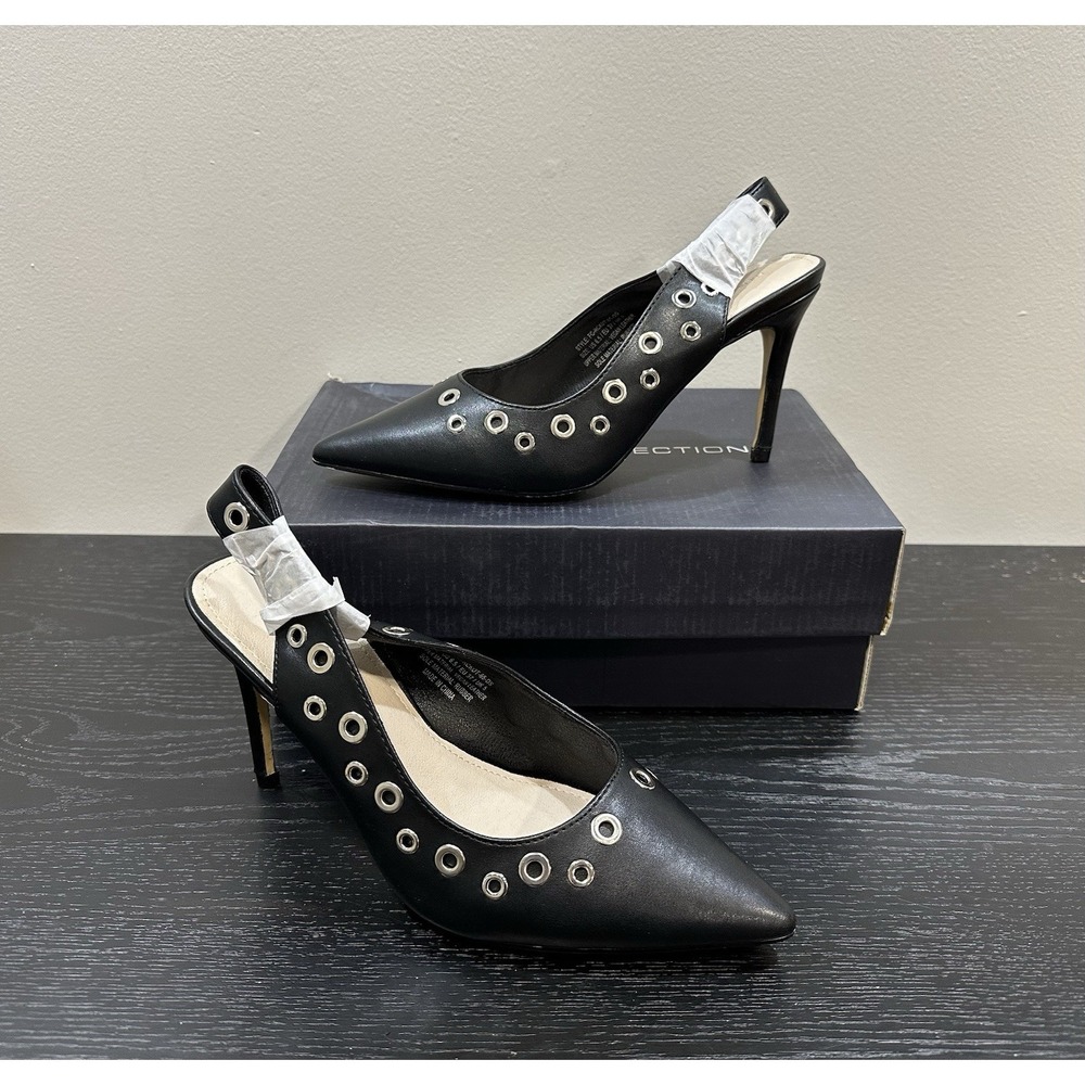 French Connection Women's Rockout Slingback Heel Pumps | Black | 6.5